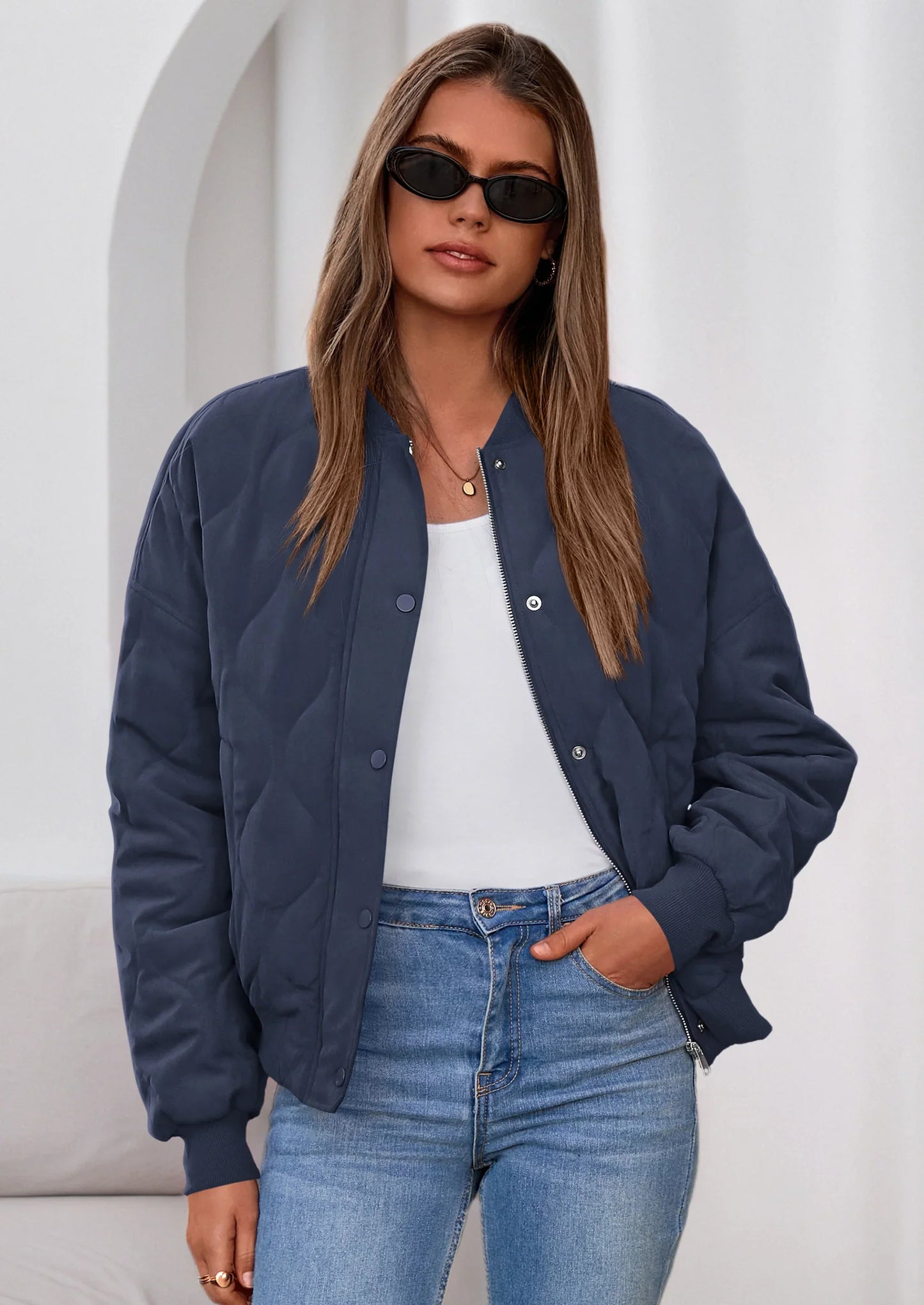 ANA LOZANO | Chaqueta bomber corta acolchada