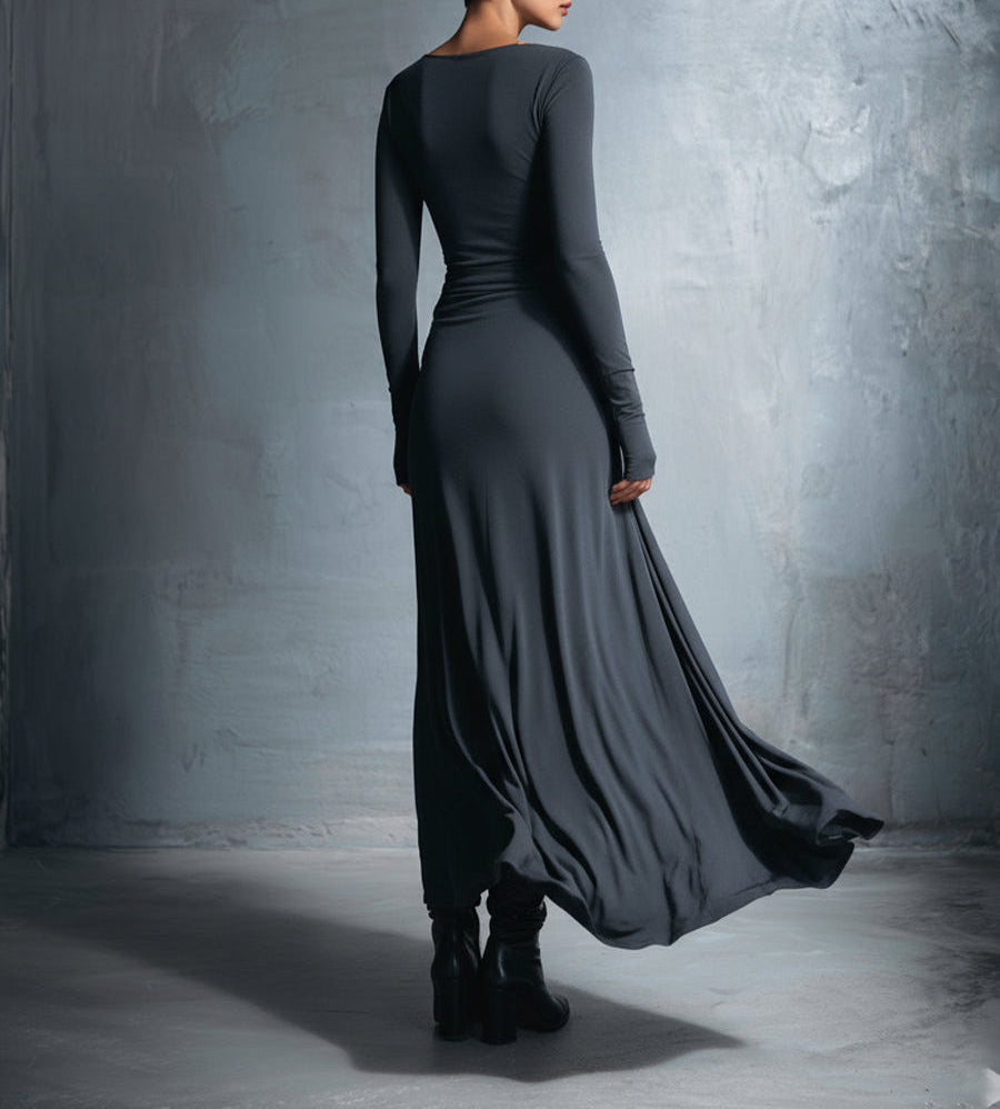 Victoria | Vestido maxi con nudo lateral