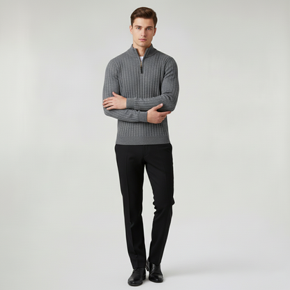 ZERMAT | Jersey de Cuello Alto con Media Cremallera