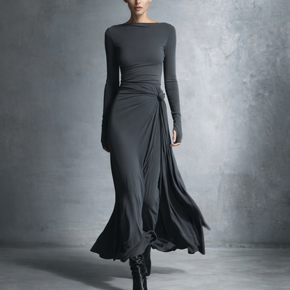 Naiara | Vestido maxi con nudo lateral