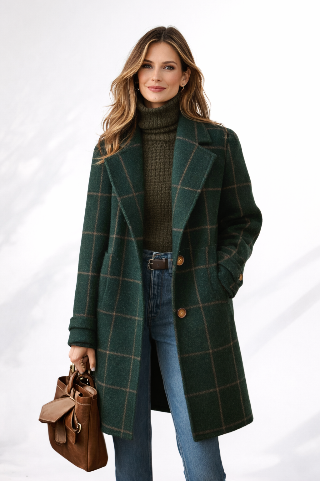 Fabiola™ | Abrigo clásico a cuadros