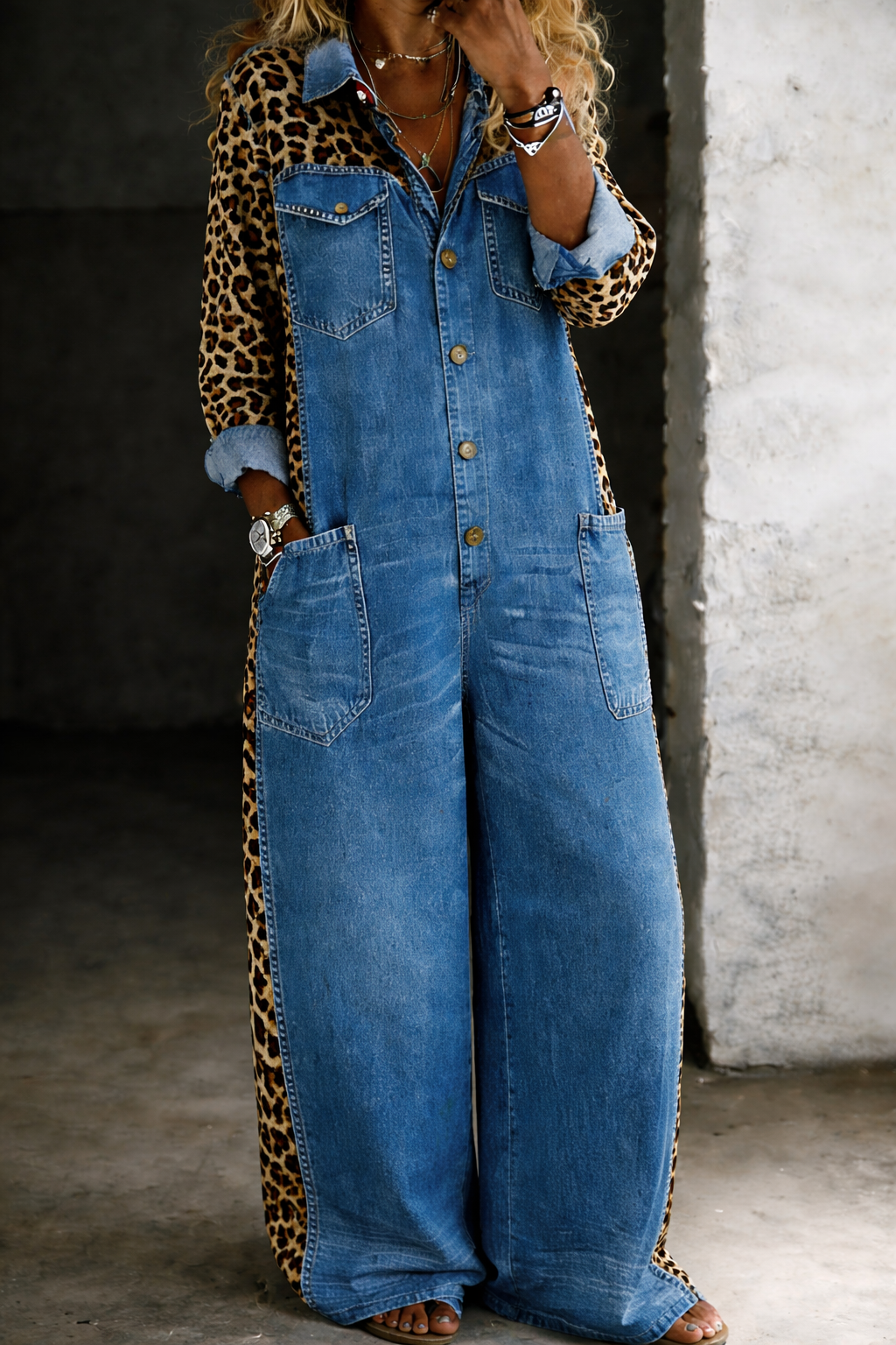 Mono con leopardo