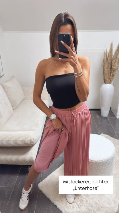 Pantalones plisados / color baya claro