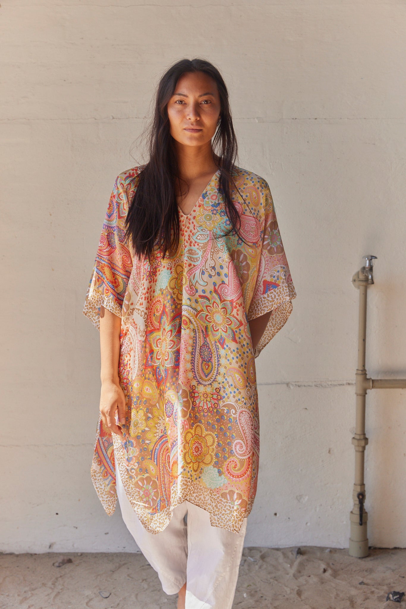 Kaftán boho estampado | Multicolor