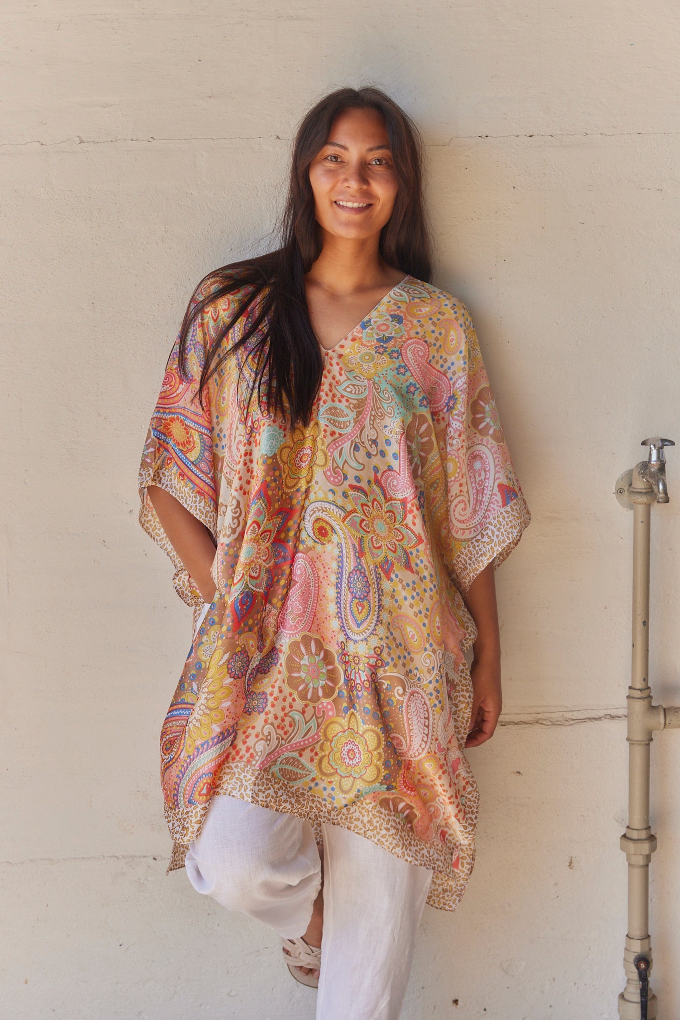 Kaftán boho estampado | Multicolor