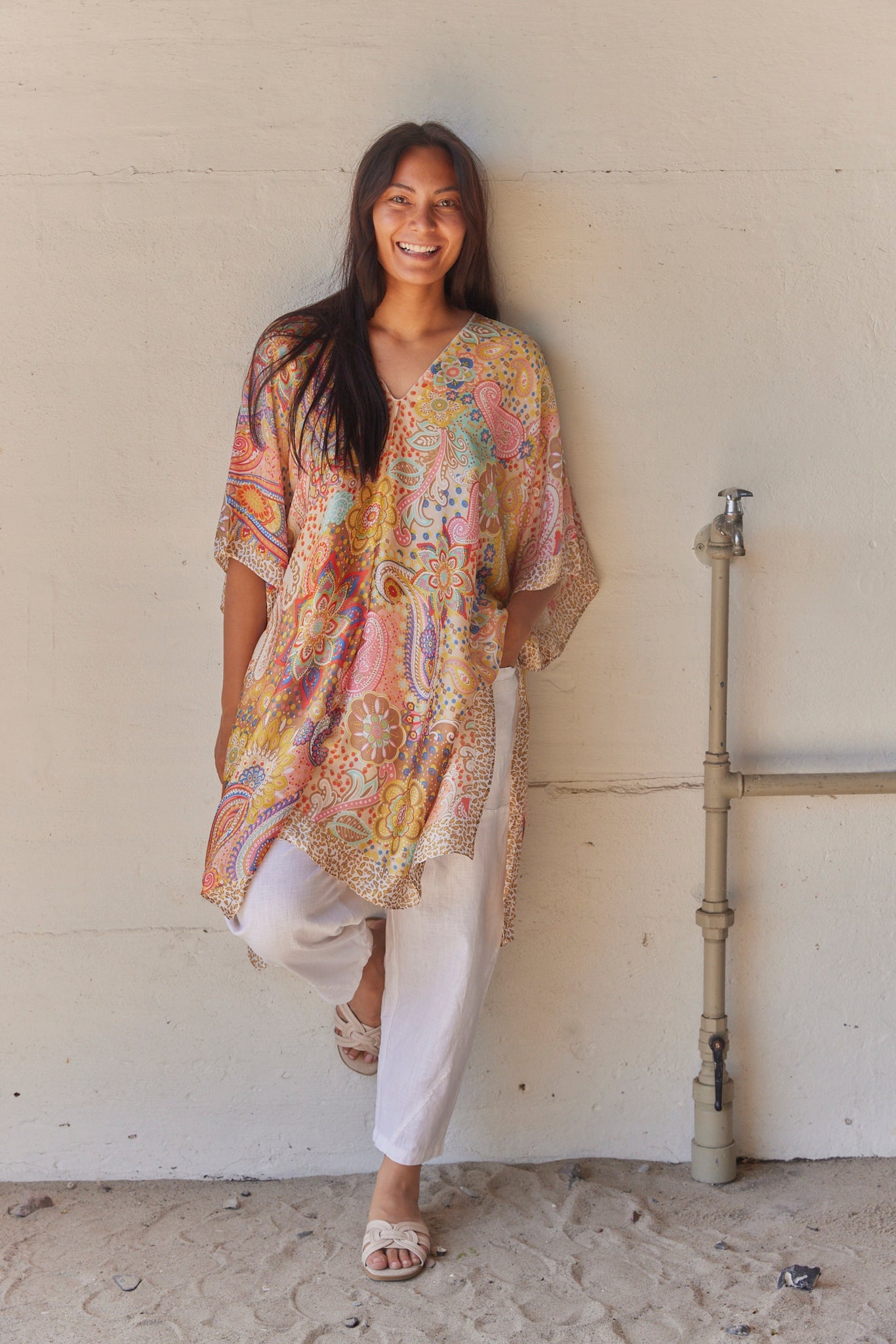 Kaftán boho estampado | Multicolor