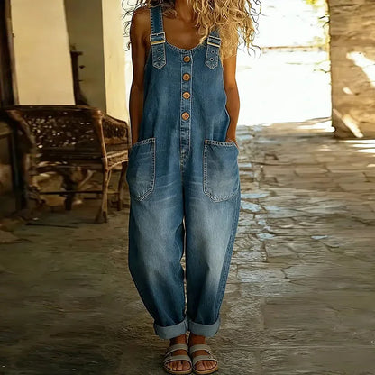 Peto de estilo vaquero vintage con tirantes ajustables