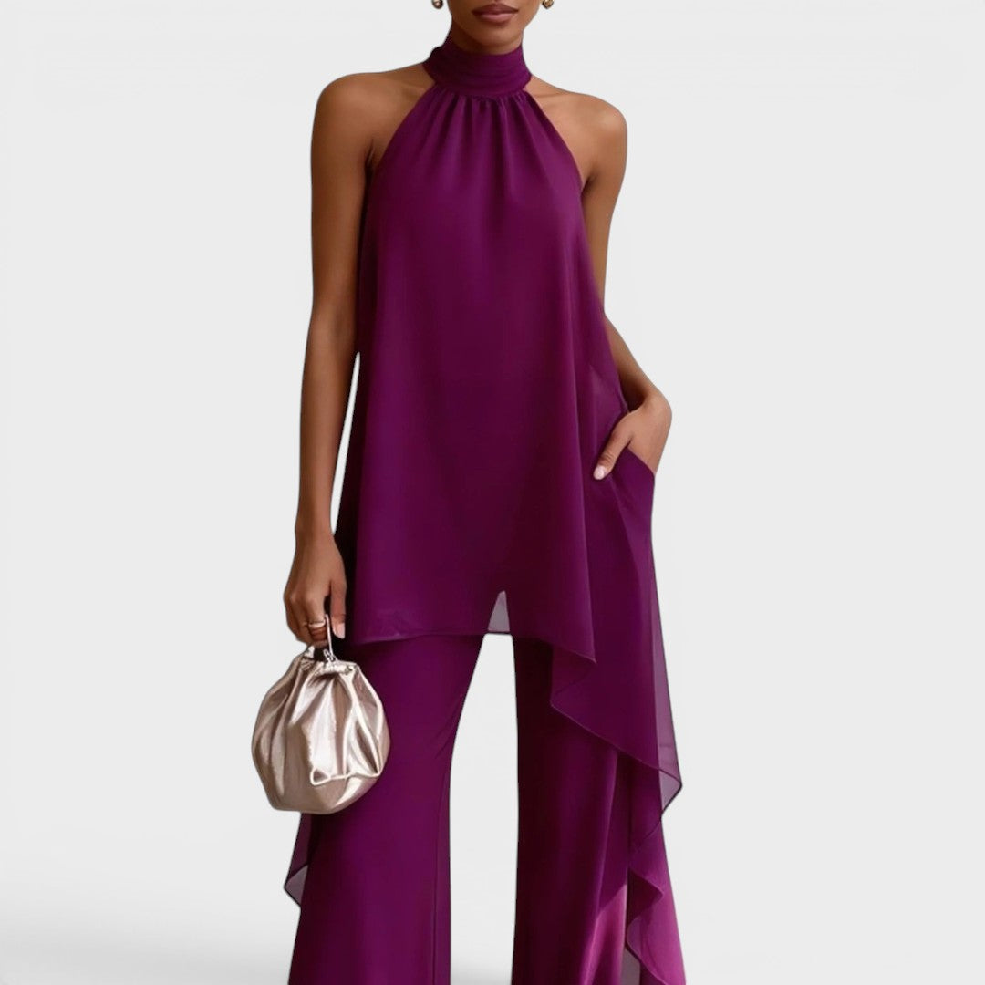 CLARA – Conjunto Elegante Cuello Halter