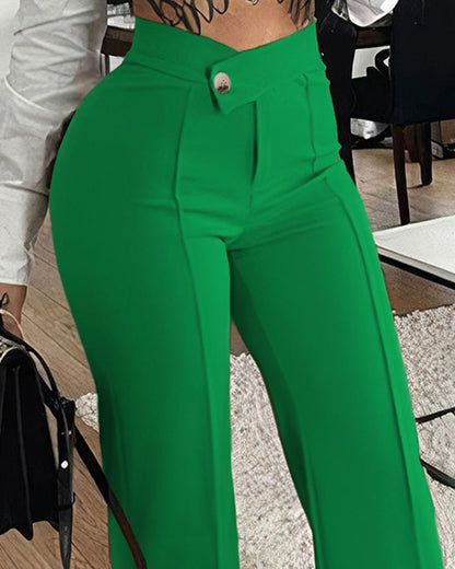 Pantalones rectos ajustados