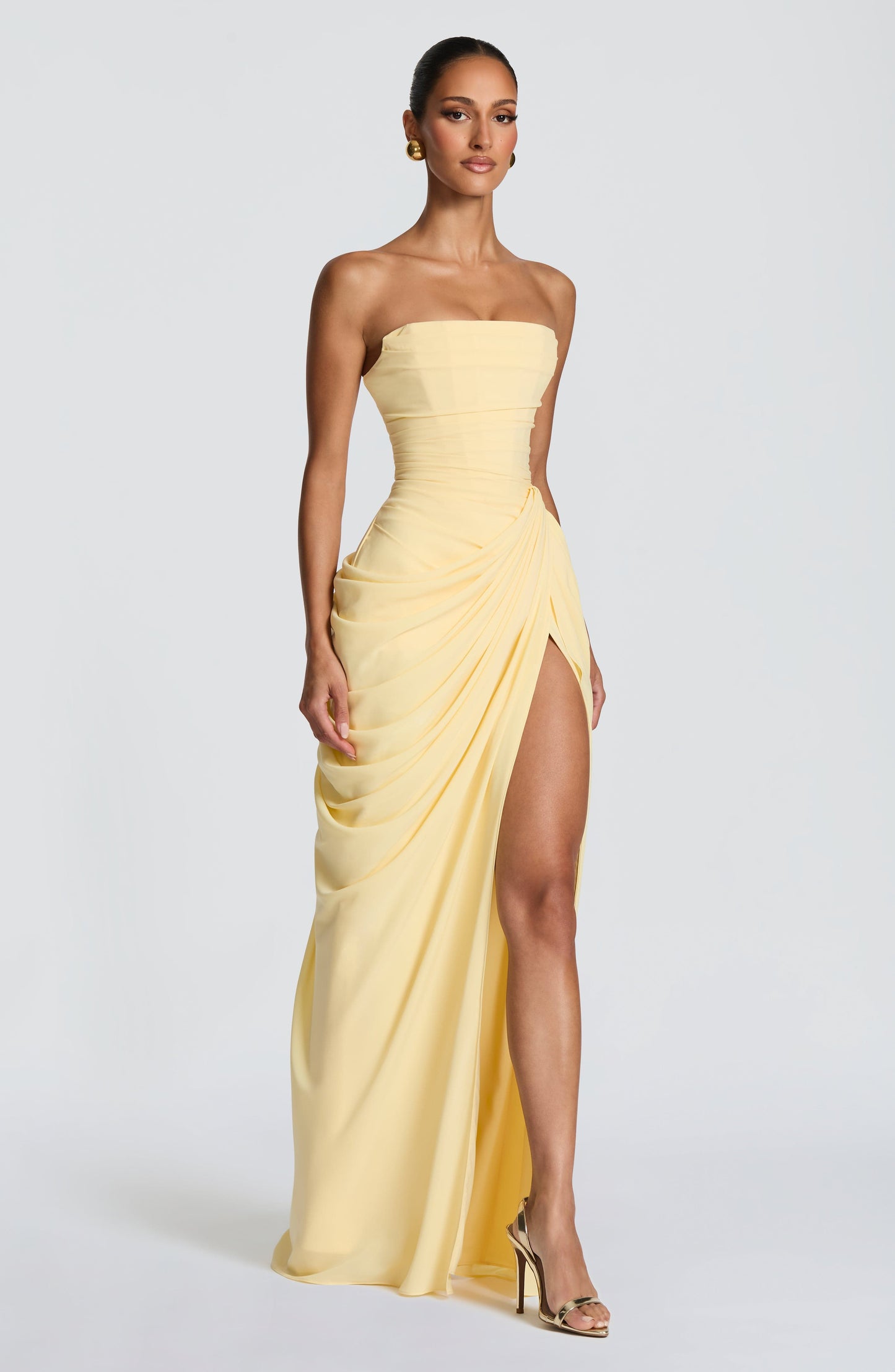 Vestido largo Cyra - Limón