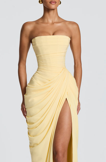 Vestido largo Cyra - Limón