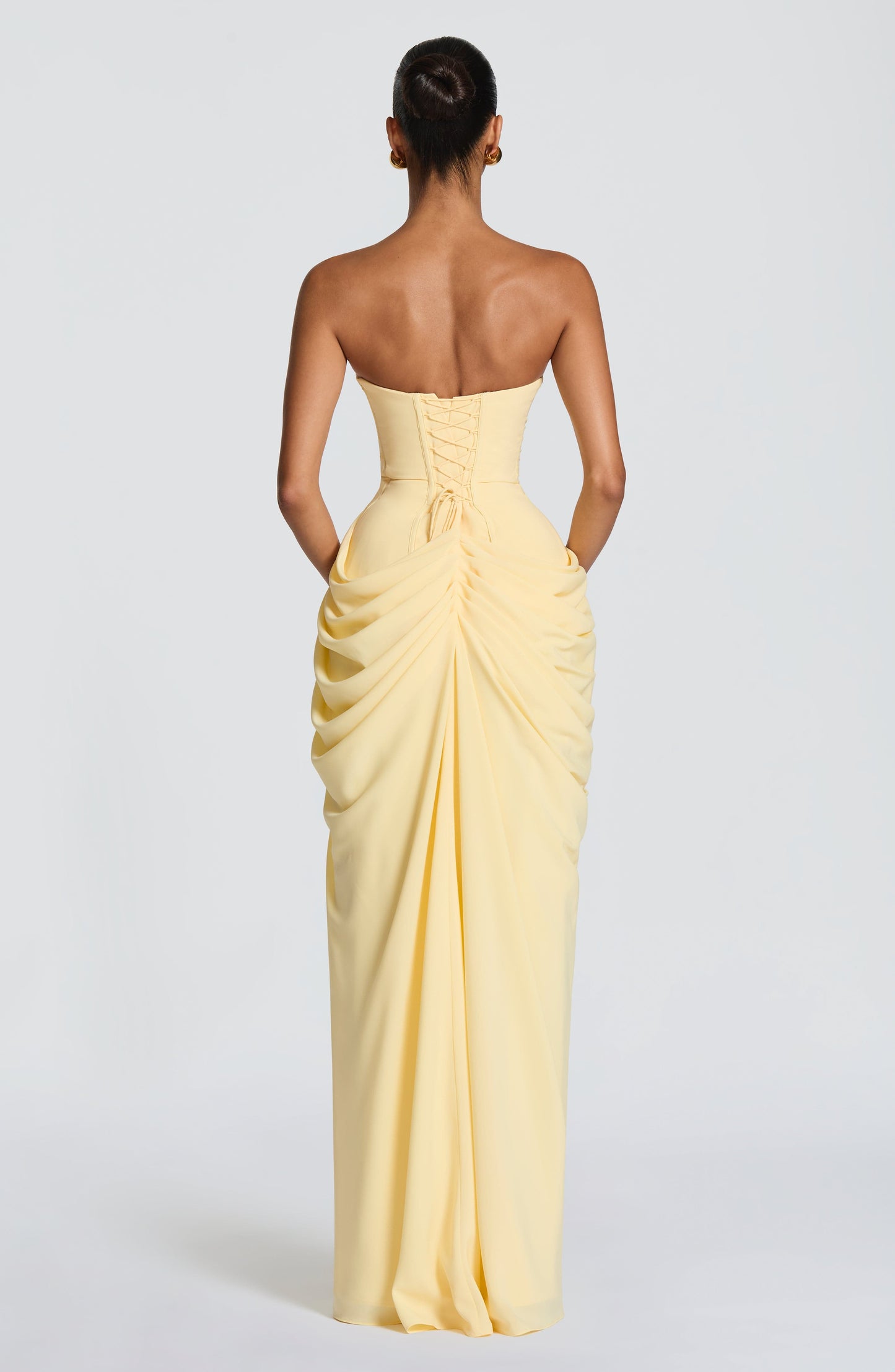 Vestido largo Cyra - Limón