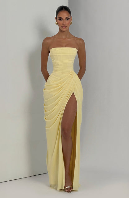 Vestido largo Cyra - Limón
