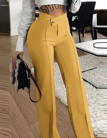 Pantalones rectos ajustados