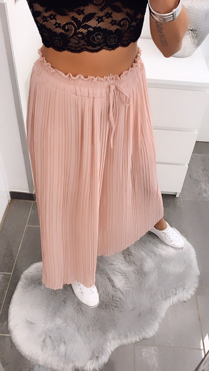 Pantalones plisados rosa