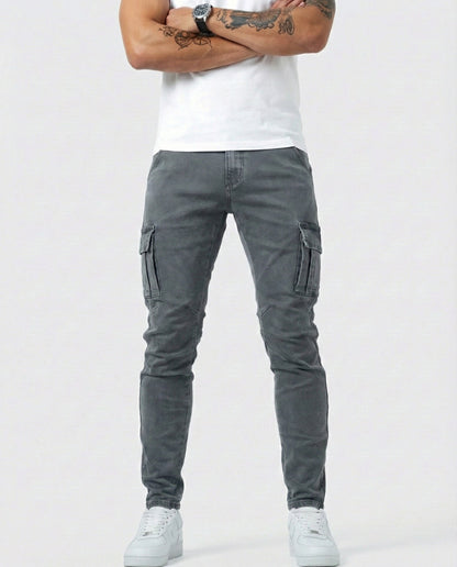 Pantalón Cargo Marino Elástico